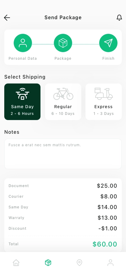 Shipping Calculator Mobile App UI Kit - Screenshot 5