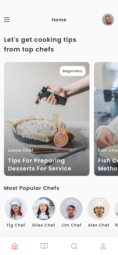 Chef Finder & Cooking Mobile App UI Kit for Figma, Sketch & XD | UIworkshop