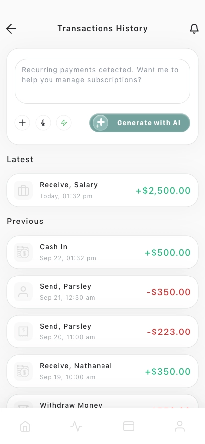 AI Digital Banking Mobile App UI Kit - Screenshot 4