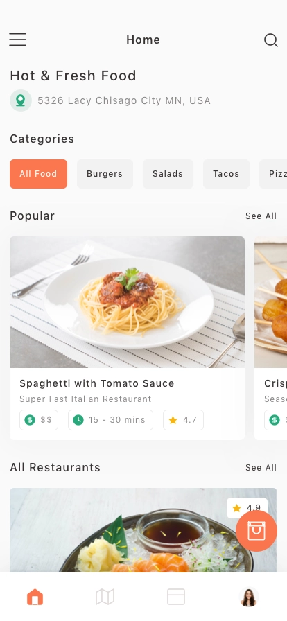 Food & Drink Delivery App UI Kit - Screenshot 1