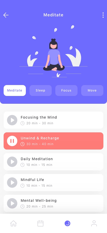 Mindfulness Mobile App UI Kit - Screenshot 3