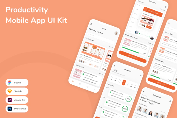 Productivity Mobile App UI Kit