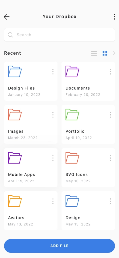 Cloud Storage App UI Kit - Screenshot 2