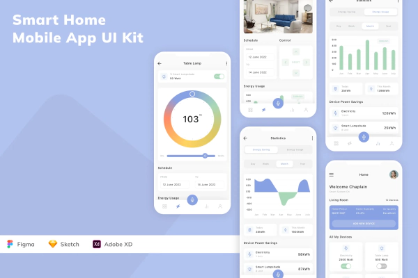 Smart Home Mobile App UI Kit