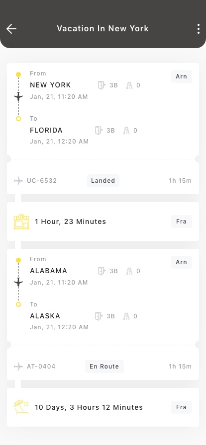 Flight Ticket Booking Mobile App UI Kit - Screenshot 2