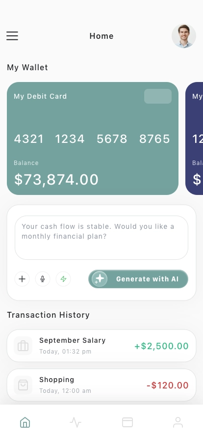 AI Digital Banking Mobile App UI Kit - Screenshot 1