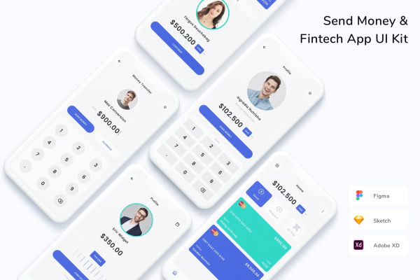 Send Money & Fintech App UI Kit