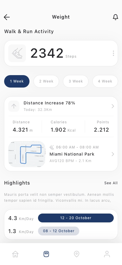 Health Tracking Mobile App UI Kit - Screenshot 1