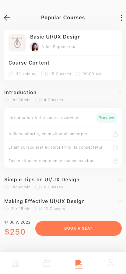 Education Mobile App UI Kit - Screenshot 5