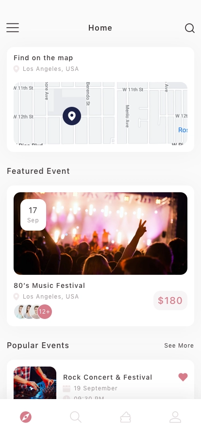Event Booking Mobile App UI Kit - Screenshot 1