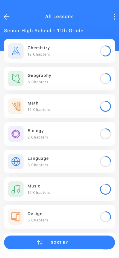 Student Course Mobile App UI Kit - Screenshot 2