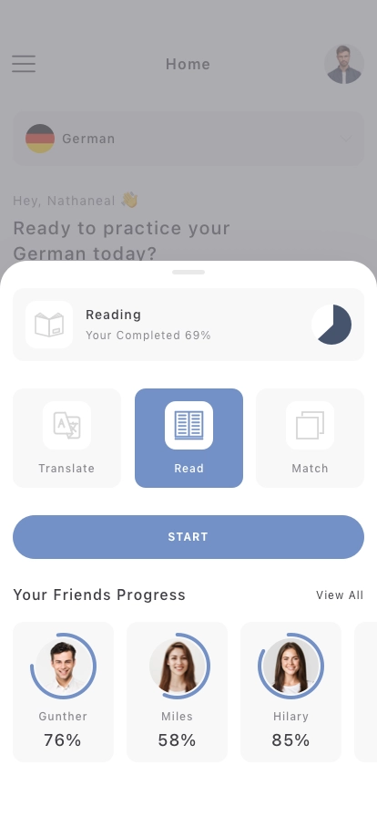 Language Learning Mobile App UI Kit - Screenshot 2
