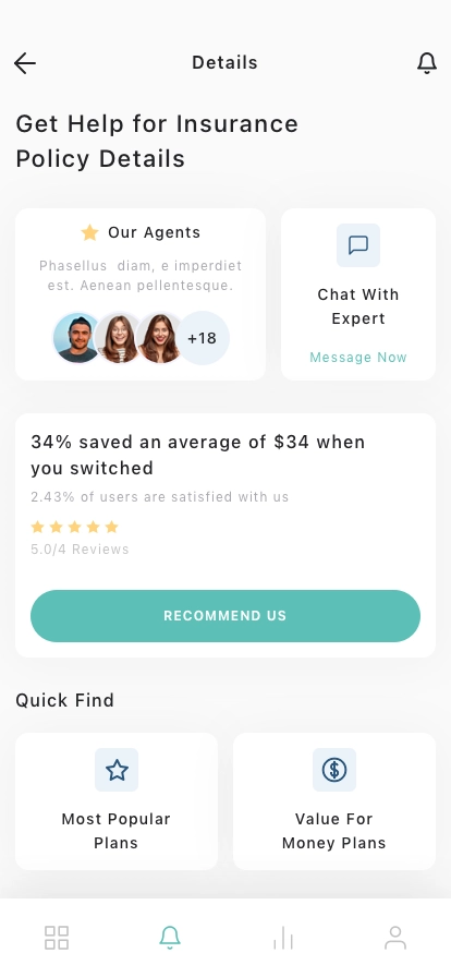 Insurance Mobile App UI Kit for Figma, Sketch & XD | UIworkshop