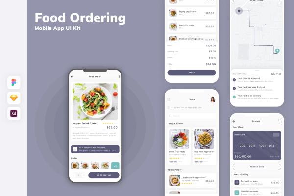 Food Ordering Mobile App UI Kit