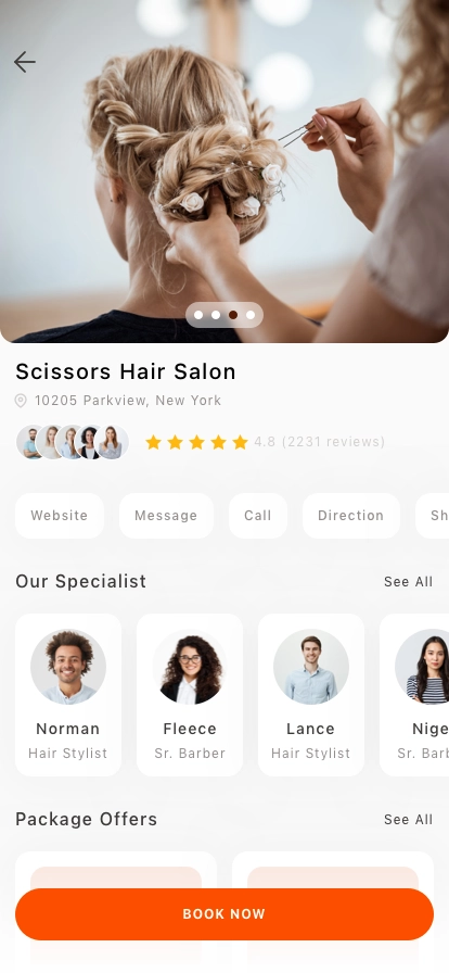 Barber & Salon Mobile App UI Kit - Screenshot 4