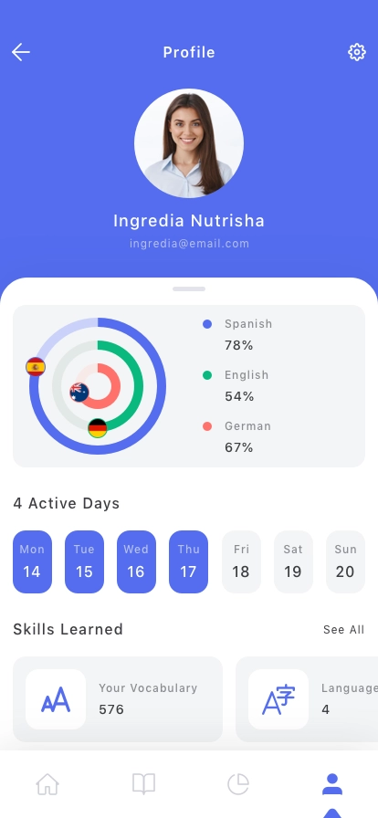 Language Learning Mobile App UI Kit - Screenshot 5
