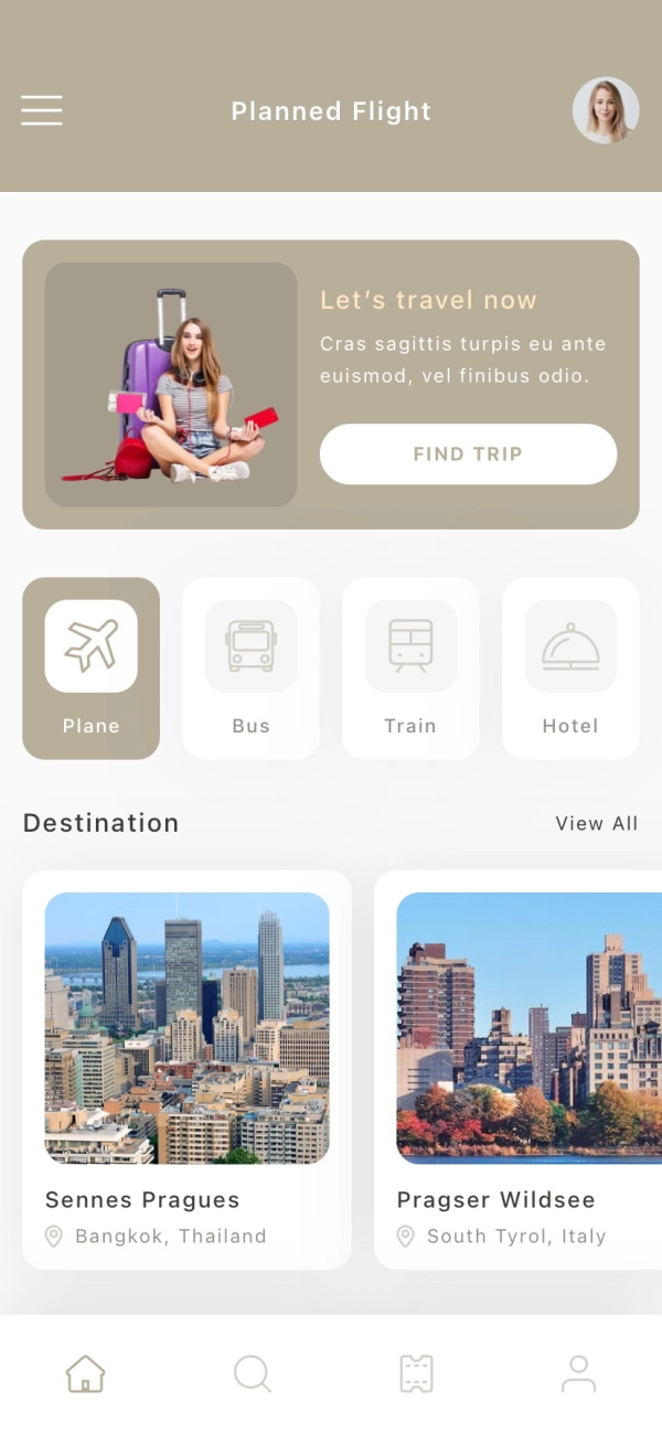 Ticket Flight Mobile App UI Kit - Screenshot 2