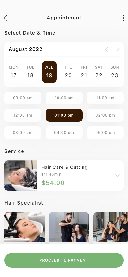 Salon Search & Booking Mobile App UI Kit - Screenshot 4