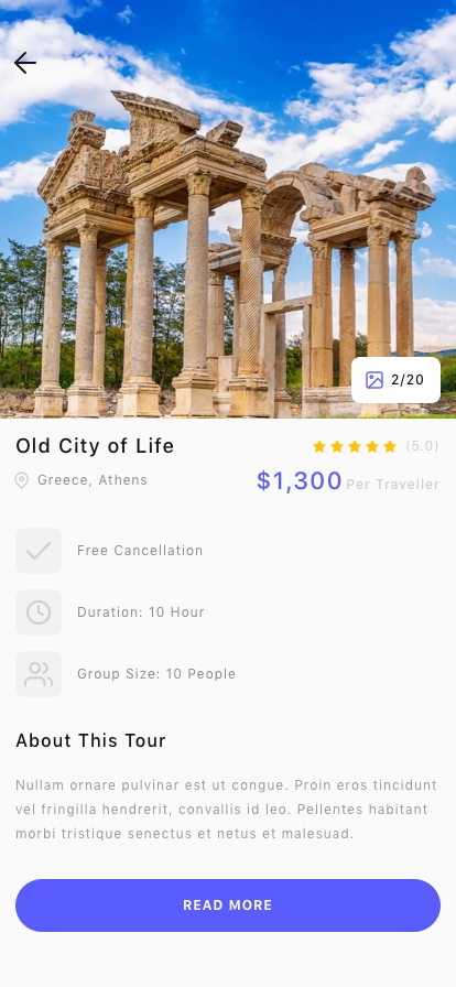 Booking Mobile App UI Kit - Screenshot 3