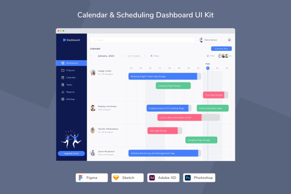 Calendar & Scheduling Dashboard UI Kit