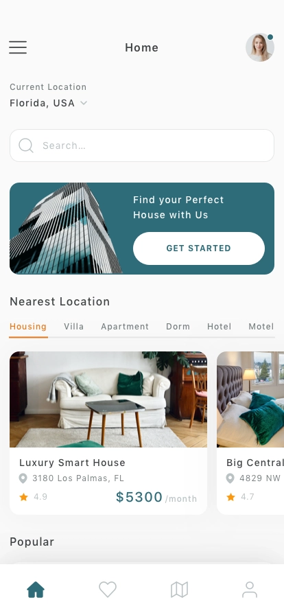 Real Estate Platform Mobile App UI Kit - Screenshot 1