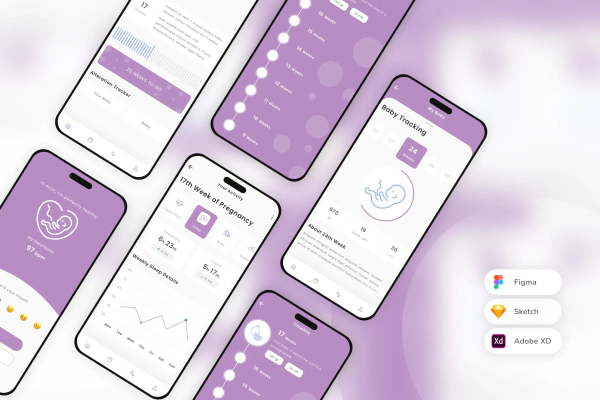 Pregnancy Medical Mobile App UI Kit