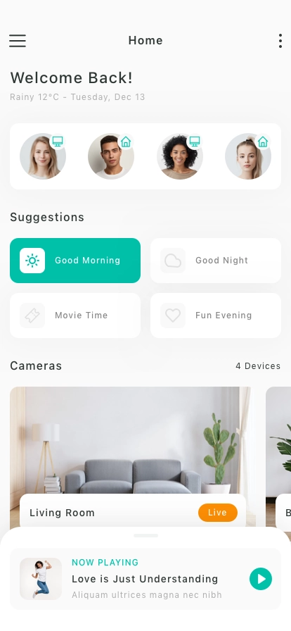 Smart Home Mobile App UI Kit - Screenshot 1