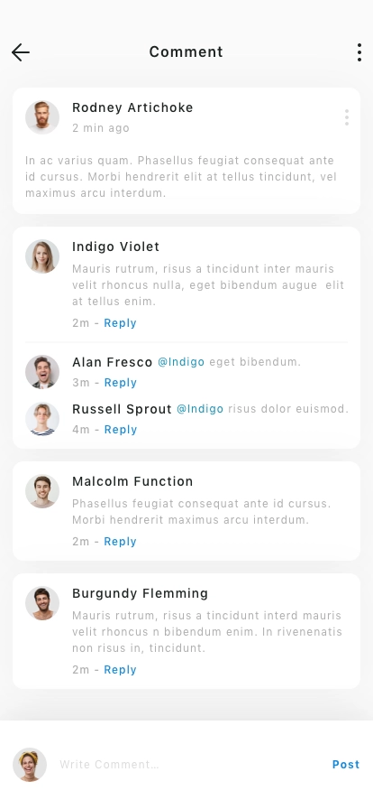 Student Social Network Mobile App UI Kit - Screenshot 2