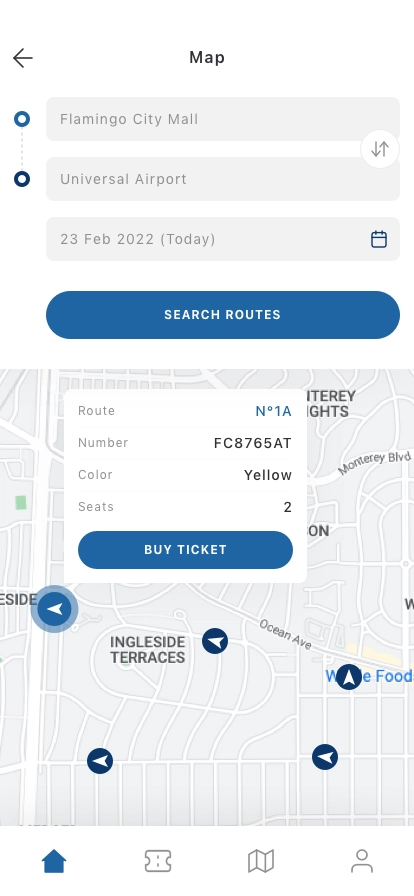 Bus Ticket Mobile App UI Kit - Screenshot 1