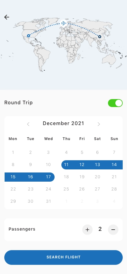Travel & Flight Booking Mobile App UI Kit - Screenshot 2