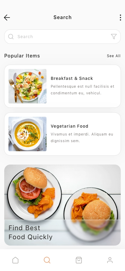 Food Delivery Mobile App UI Kit - Screenshot 3