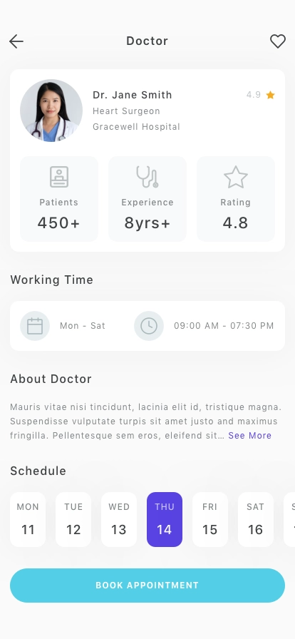 Medical Mobile App UI Kit - Screenshot 3