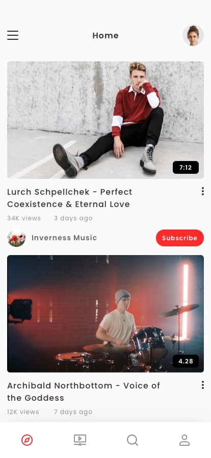 Online Video Streaming Mobile App UI Kit - Screenshot 1