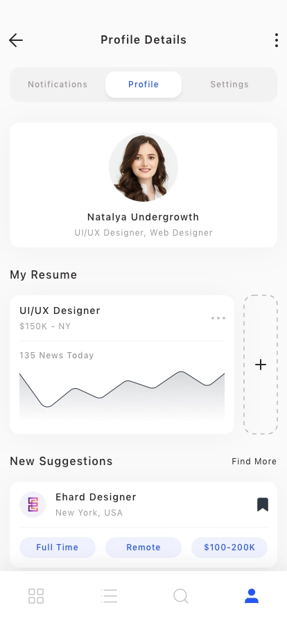 Job Finder & Hiring Platform Mobile App UI Kit - Screenshot 4