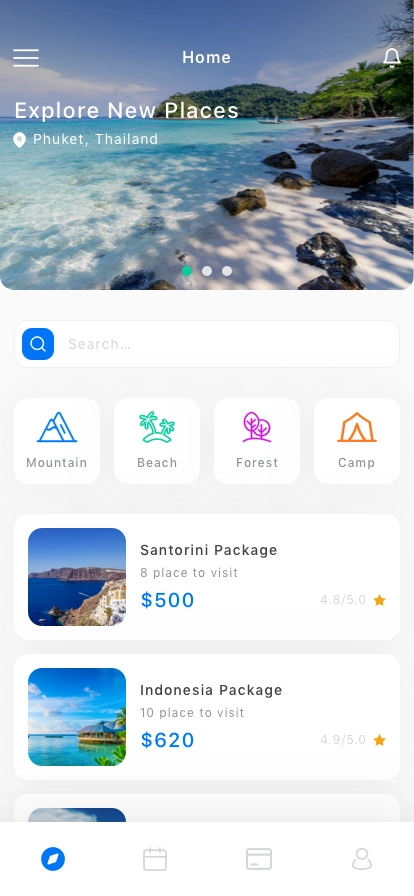 Tour & Travel Mobile App UI Kit - Screenshot 1