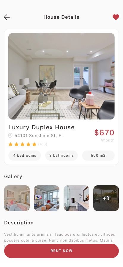 Property Rental Mobile App UI Kit - Screenshot 4