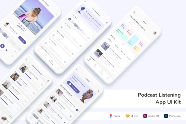 Podcast Listening App UI Kit