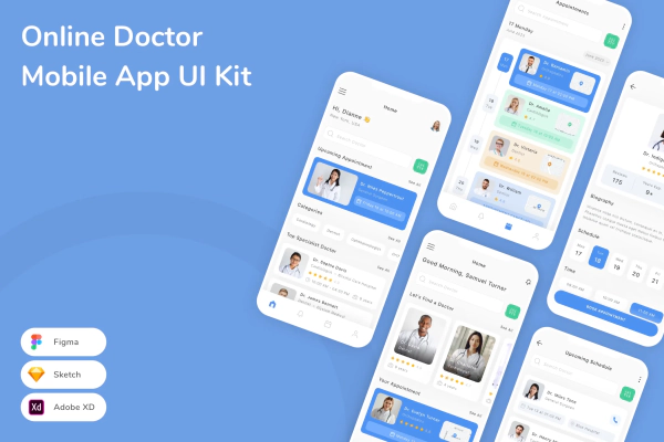 Online Doctor Mobile App UI Kit