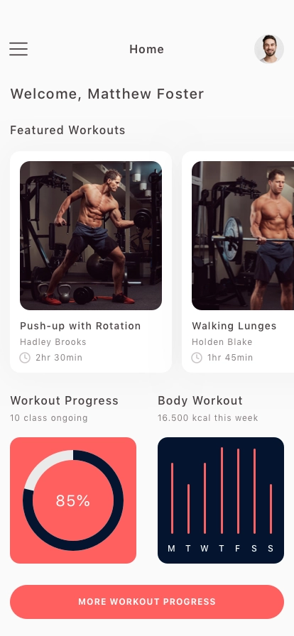 Fitness & Tracker Mobile App UI Kit - Screenshot 1