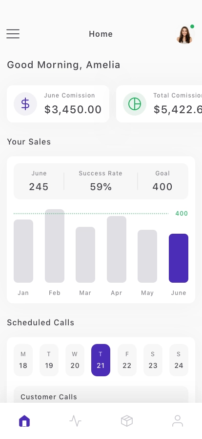 Sales Asistant Mobile App UI Kit - Screenshot 1