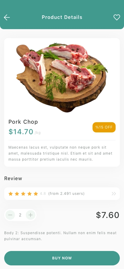 Grocery Mobile App UI Kit - Screenshot 4