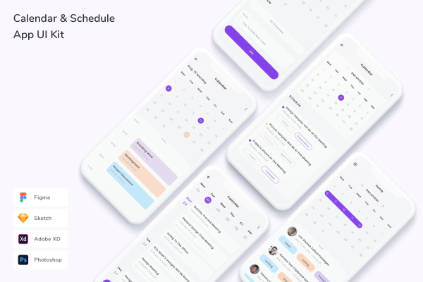 Calendar & Schedule App UI Kit