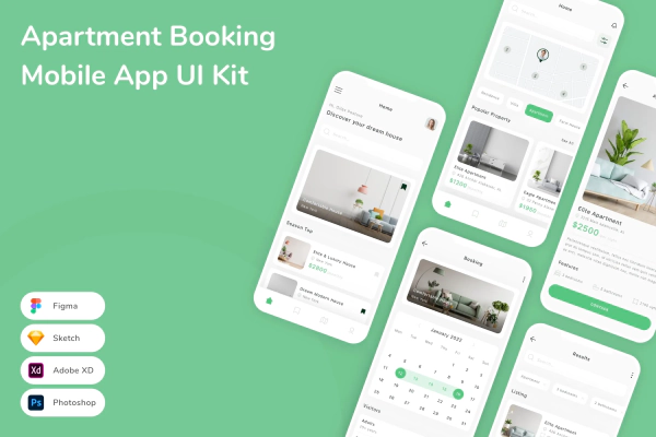 Apartment Booking Mobile App UI Kit