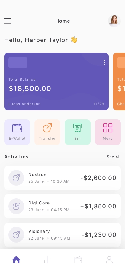 Personal Wallet Mobile App UI Kit - Screenshot 2