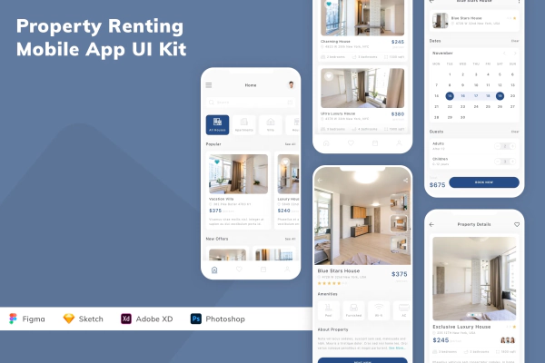 Property Renting Mobile App UI Kit