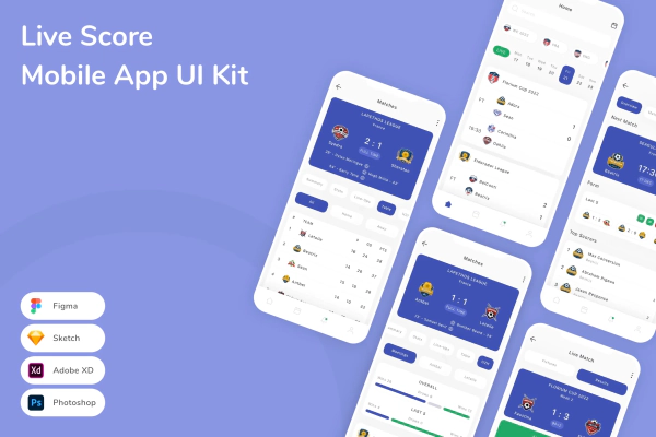 Live Score Mobile App UI Kit