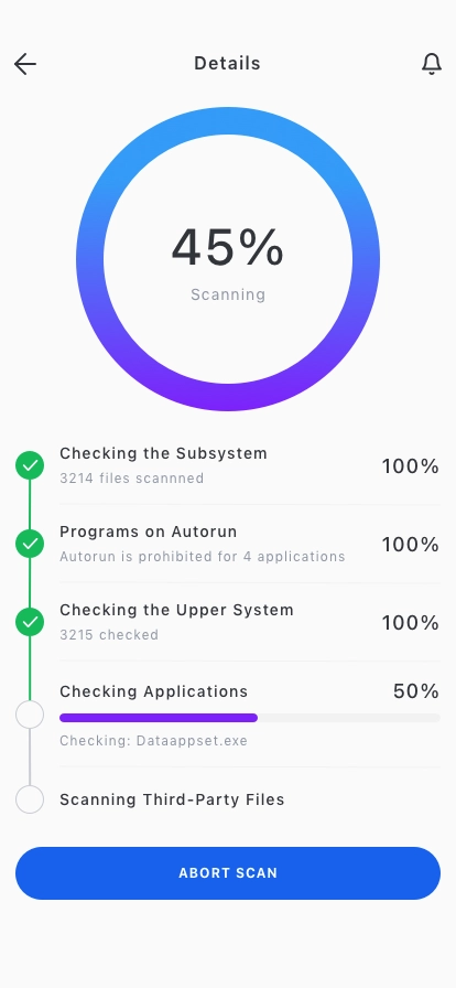 Antivirus & Mobile Cleaner App UI Kit for Figma, Sketch & XD | UIworkshop
