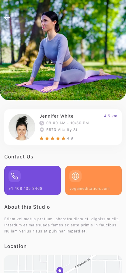 Yoga & Workout Mobile App UI Kit - Screenshot 3