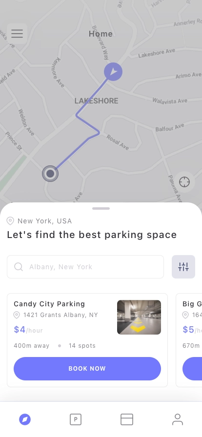 Park Locator Mobile App UI Kit - Screenshot 1