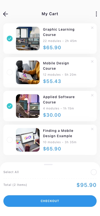 Online Course Mobile App UI Kit - Screenshot 5